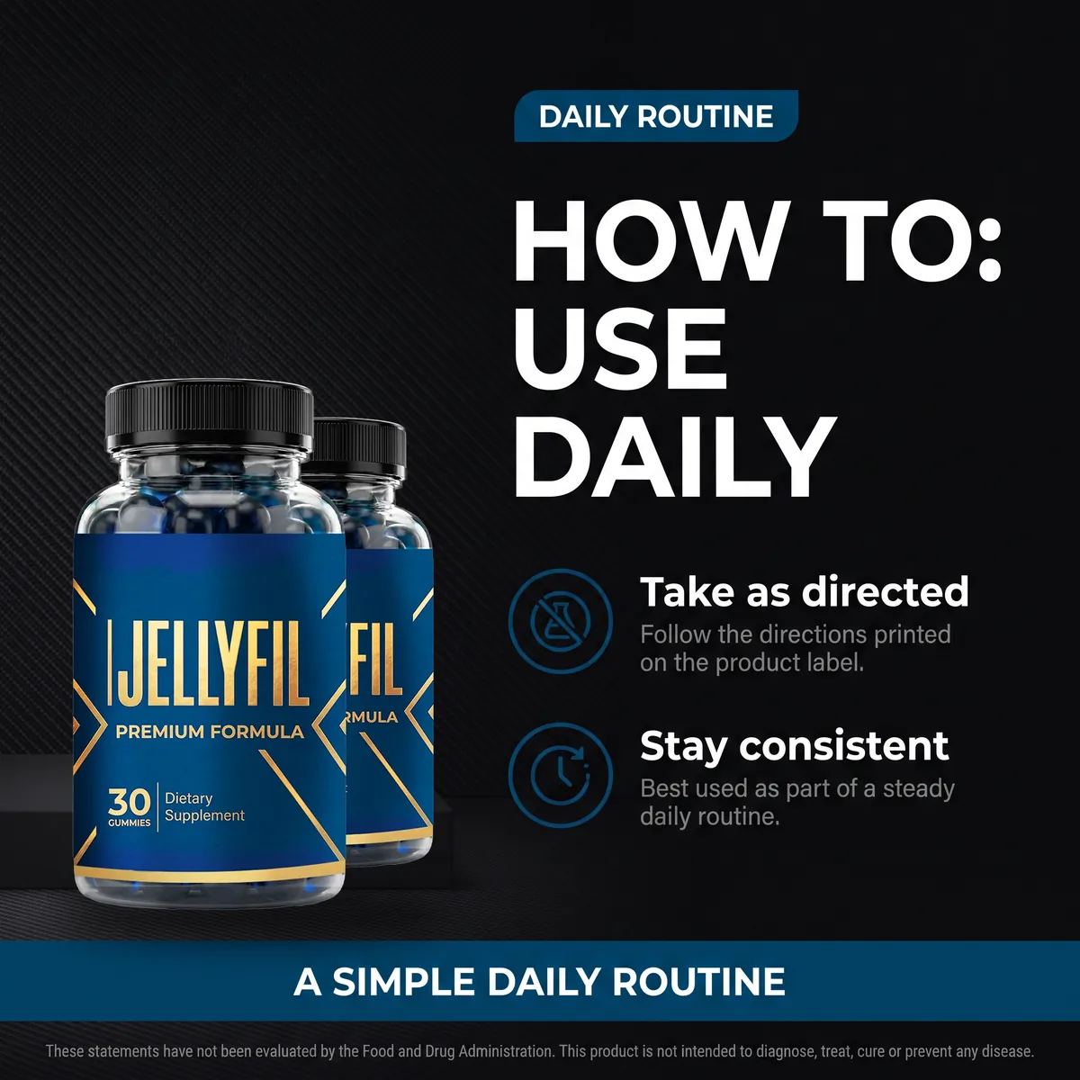 How to use JellyFil, the daily routine shown on the product listing